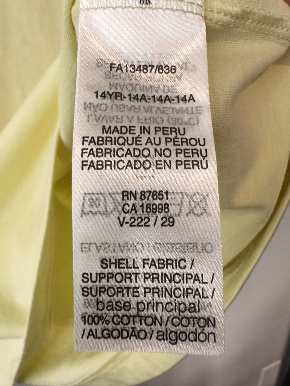 LIKE NEW - Lacoste Boys Yellow T-Shirt - Size 14 - Picture 4 of 4